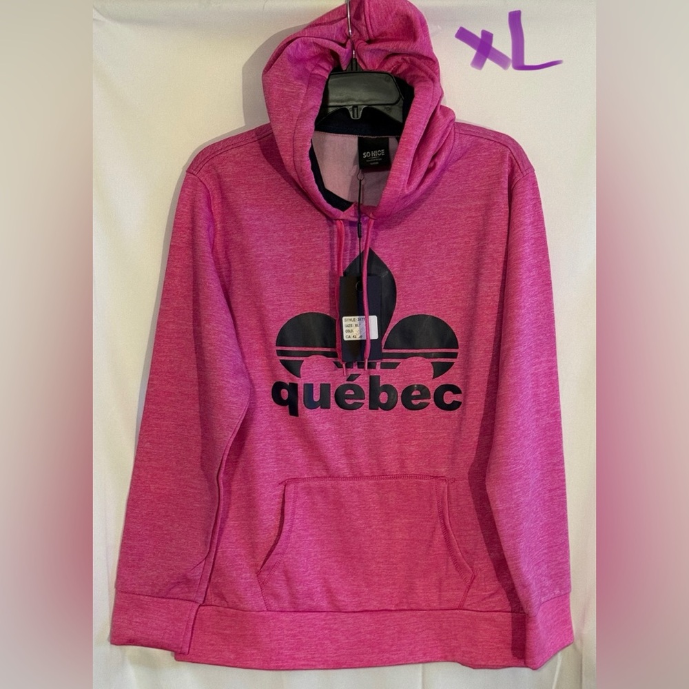 Quebec Pink Hoodie Sweatshirt